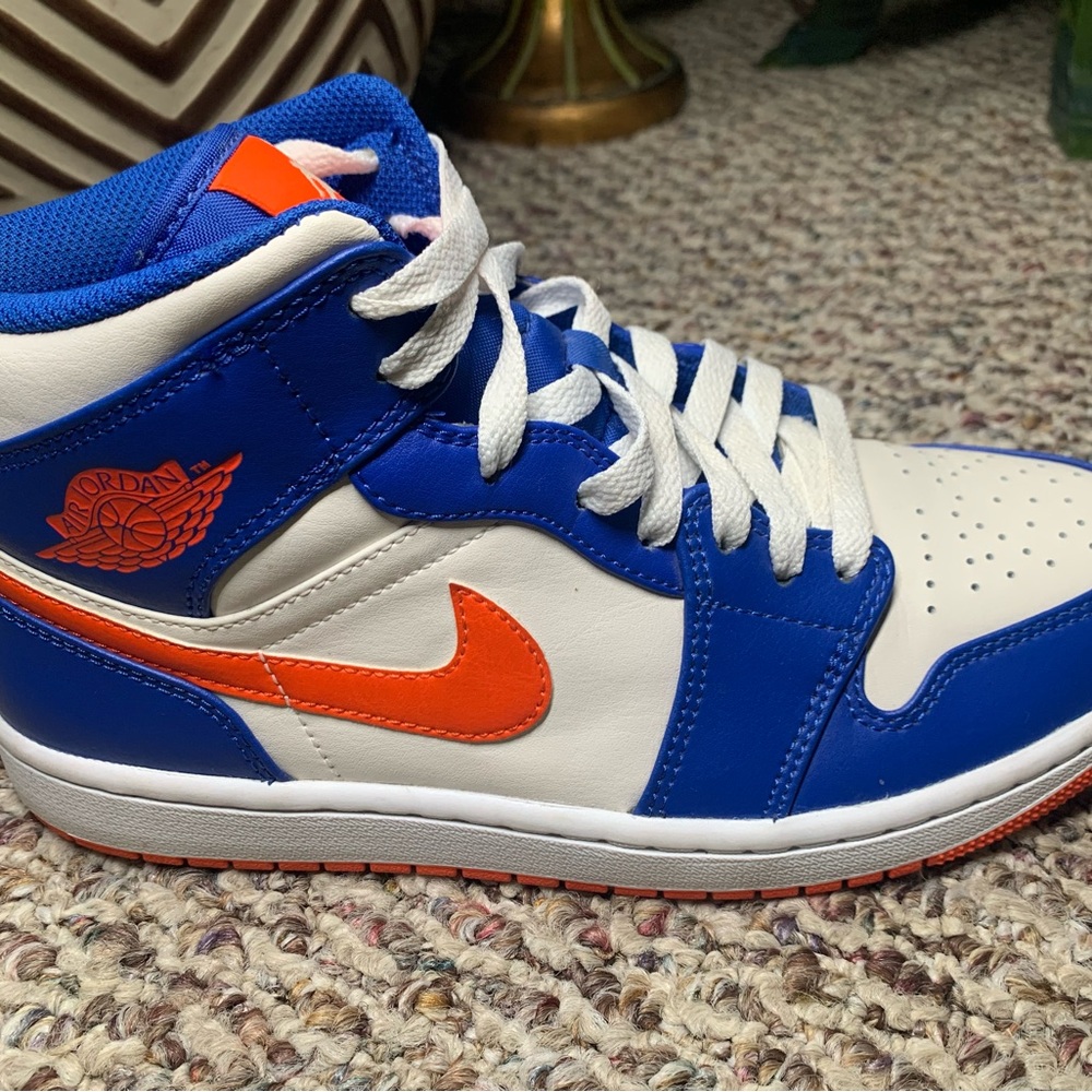 Jordan Blue and Orange high top Sneakers